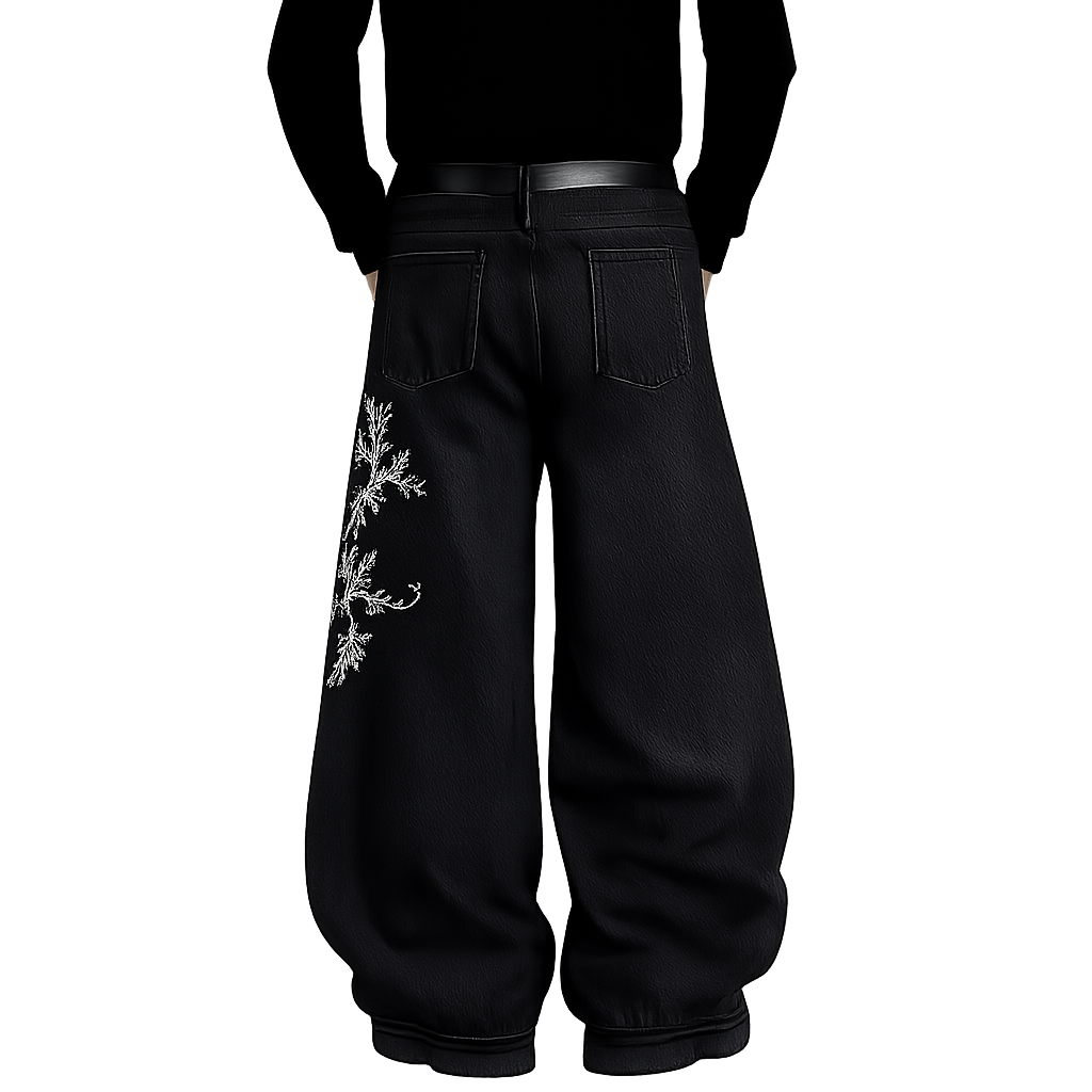 Noir Button Stack Pants