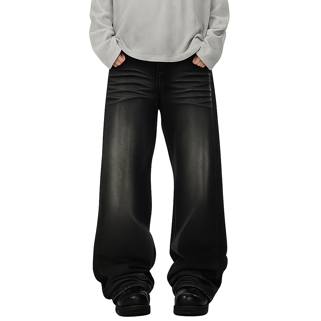 Wavecut Wide-Leg Denim