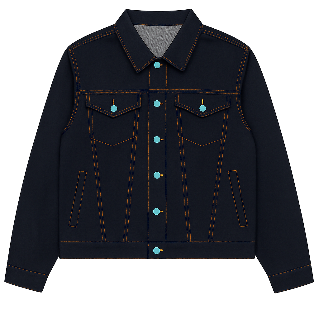 MIDNIGHT Button Denim Jacket