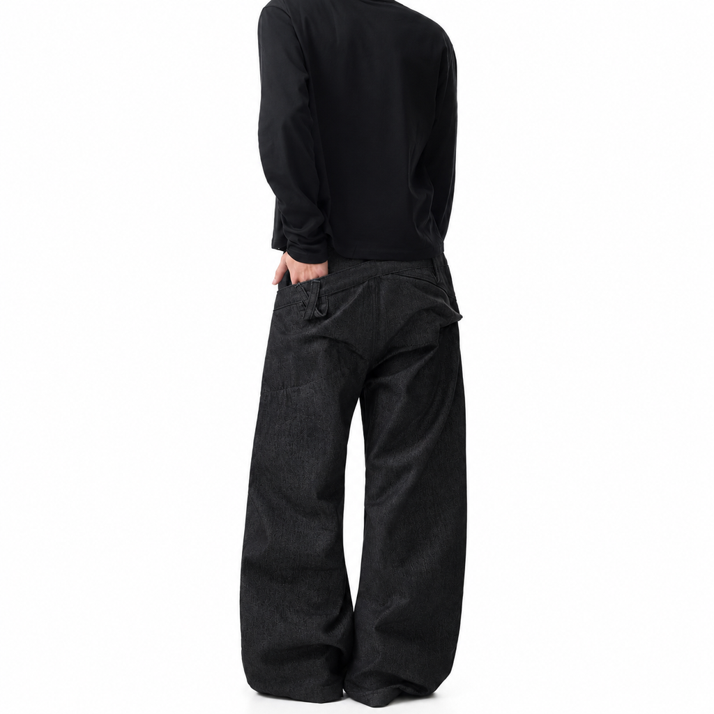 Double-Waist Wide-Leg Pants