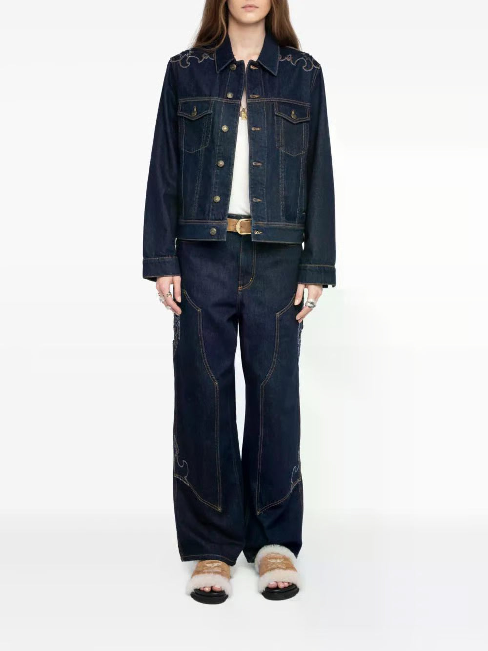 MIDNIGHT Button Denim Jacket