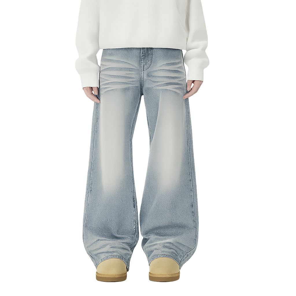 Wavecut Wide-Leg Denim