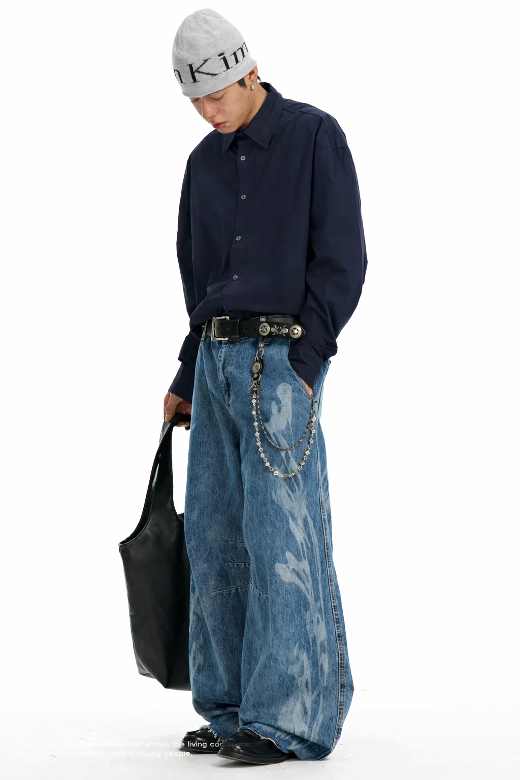 Phantom Wash Wide-Leg Denim