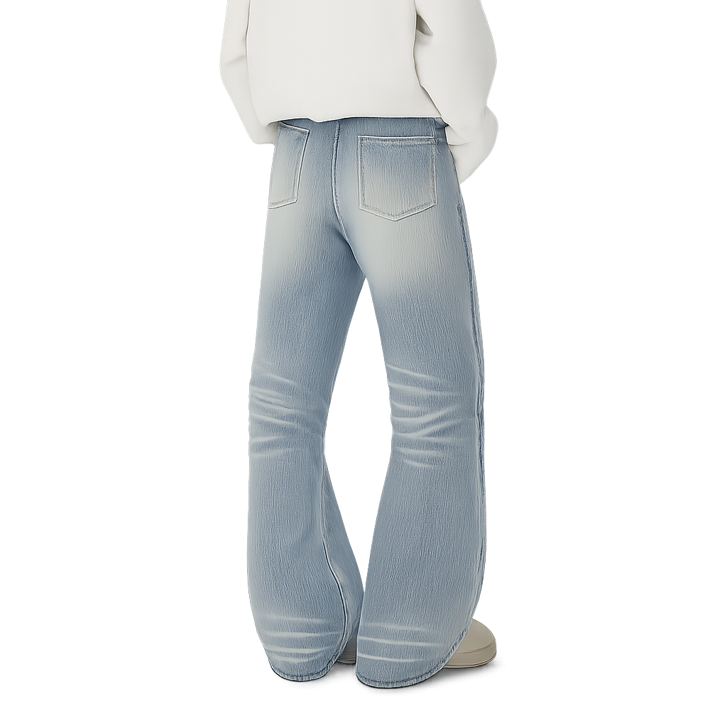 Wavecut Wide-Leg Denim