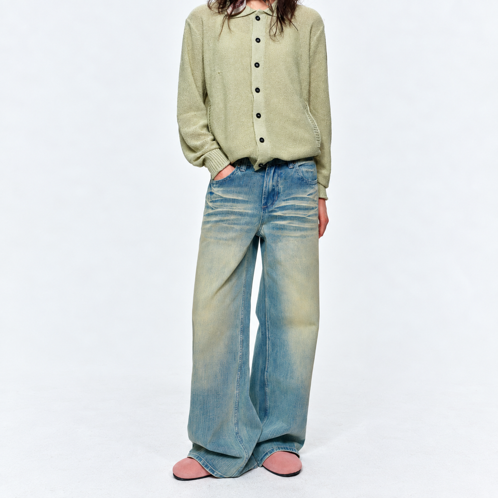 Driftline Slub Wide-Leg Jeans