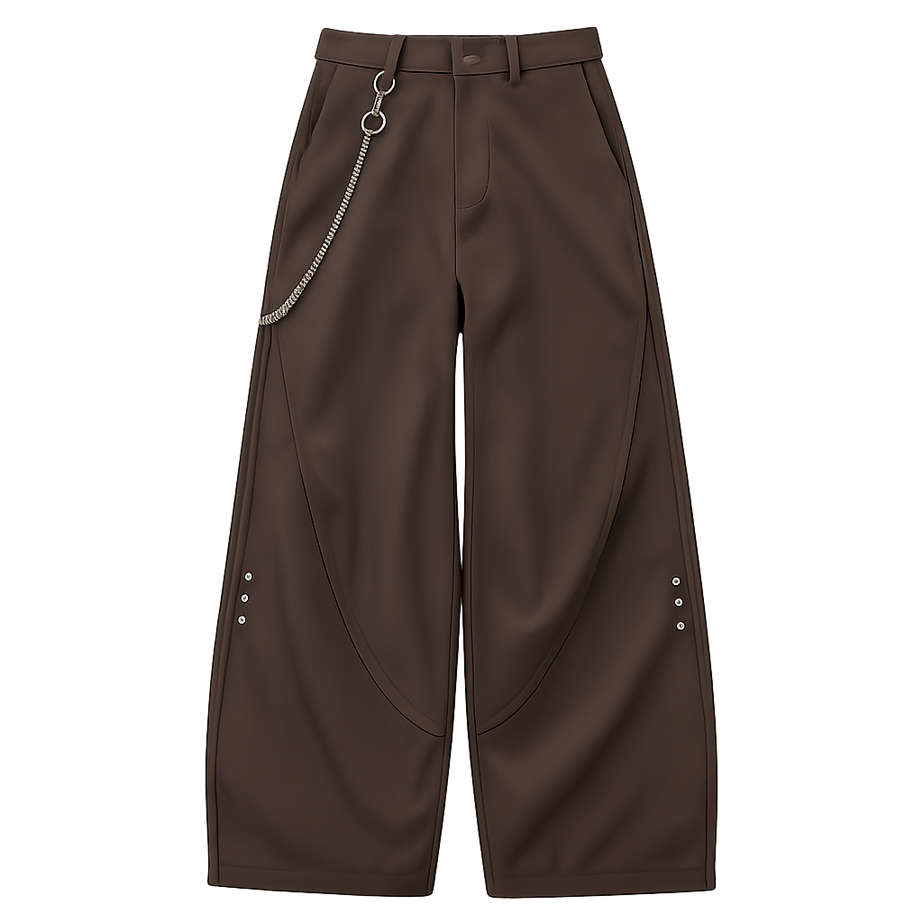 Mocha Stacked Trousers