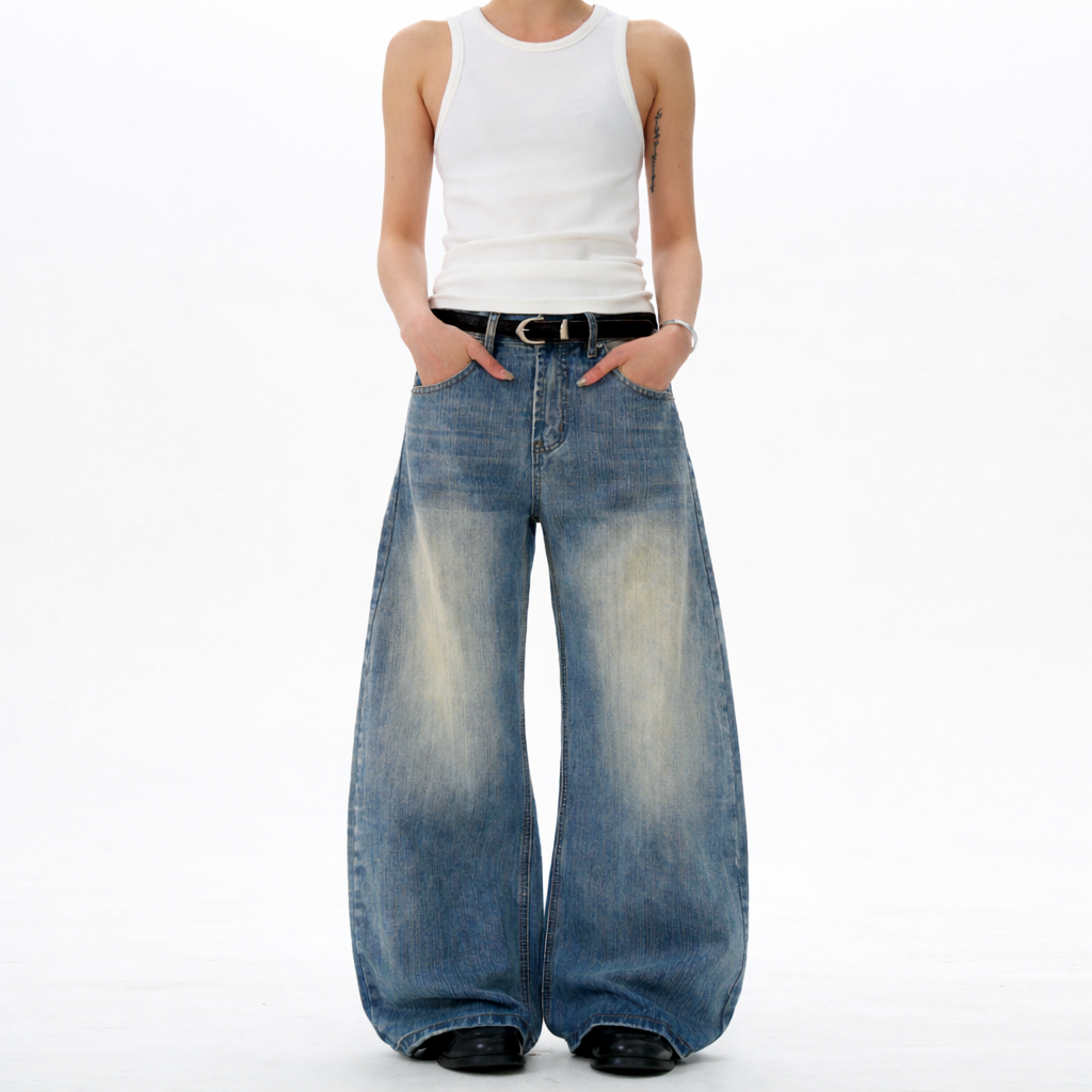 Street Form Washed Straight Denim