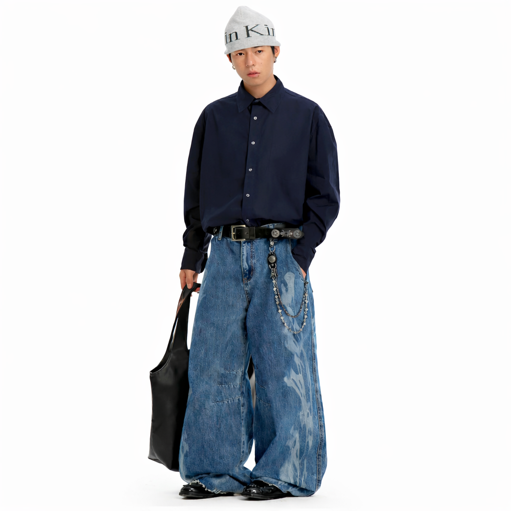 Phantom Wash Wide-Leg Denim