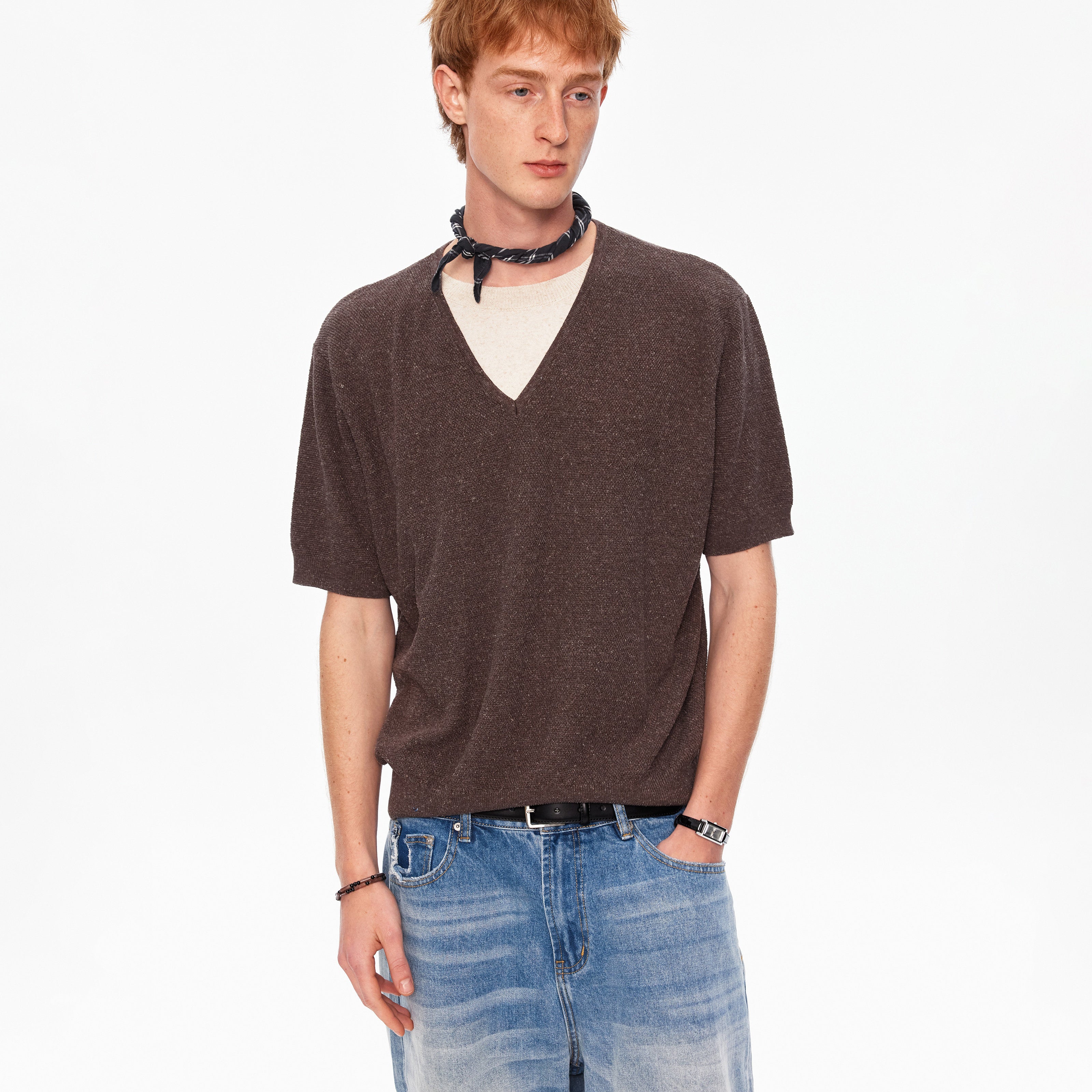 Atelier Layered Knit V-Neck