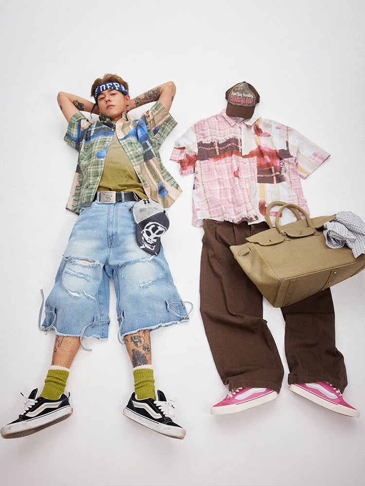 Patchwork Check Shirt