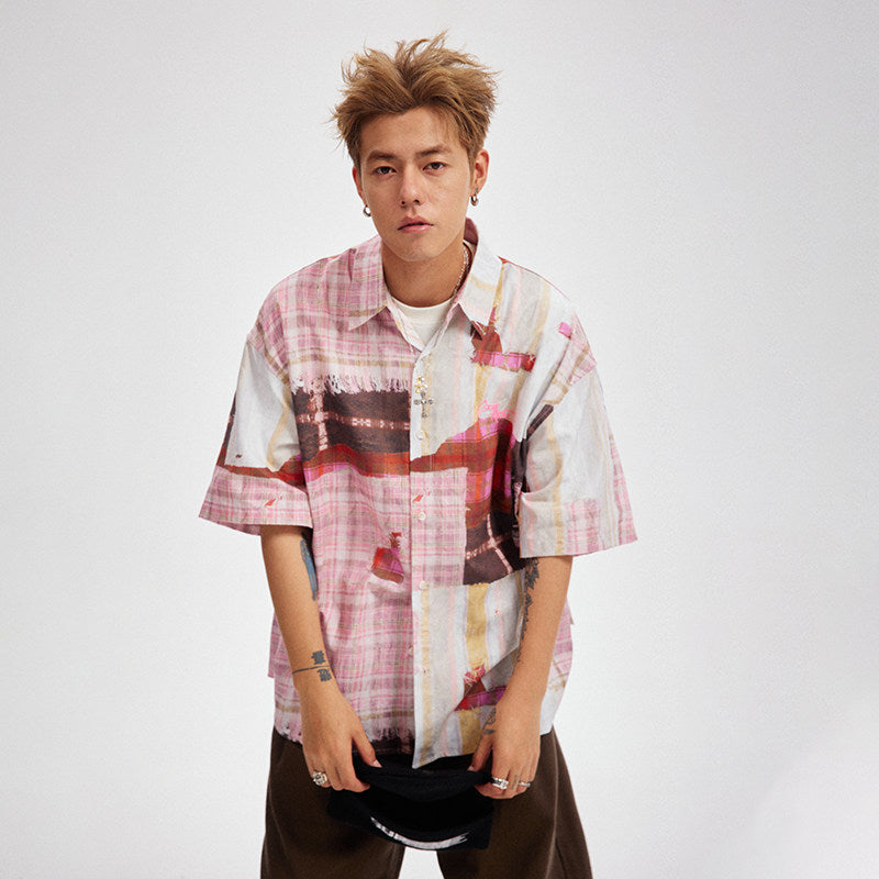 Patchwork Check Shirt