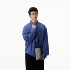 Essentials Line Classic Blue Plaid Shirt