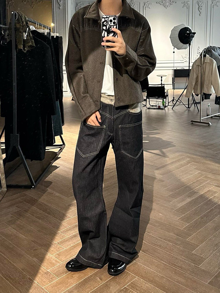 OFFSET Seam Straight Jean