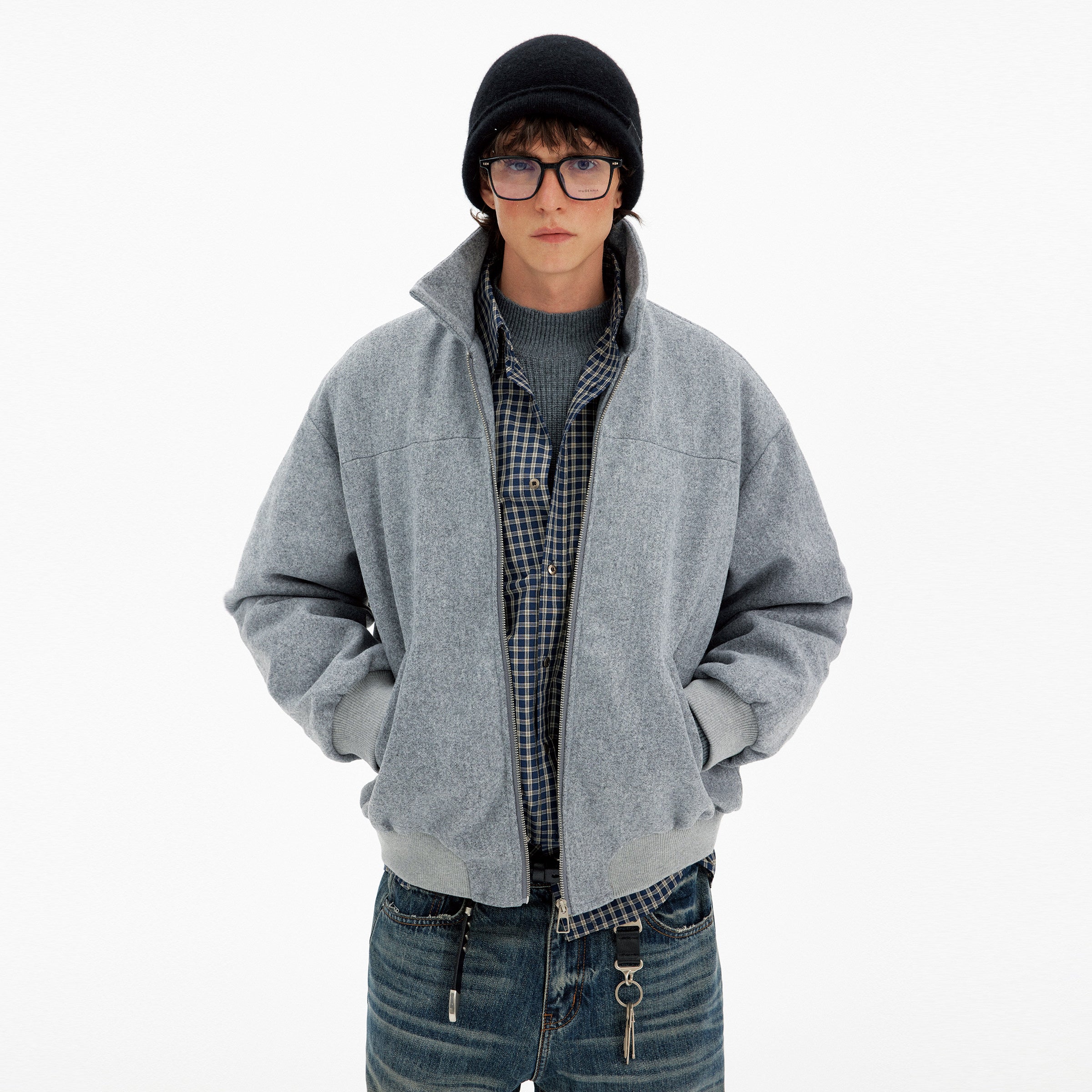 Essentials Line Stand Collar Down Jacket