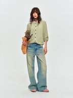 Driftline Slub Wide-Leg Jeans