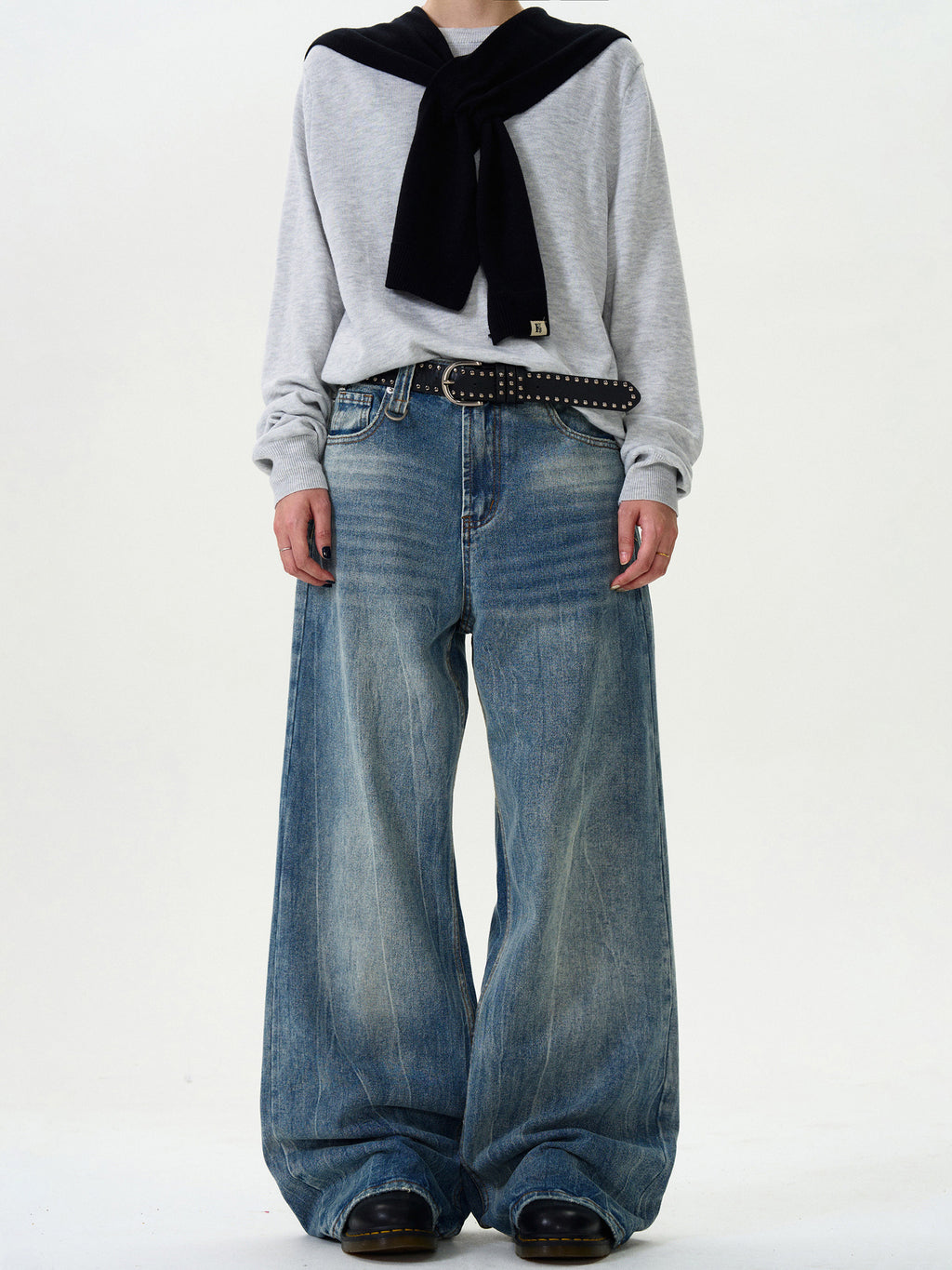 Atelier Distressed Wide Leg Denim