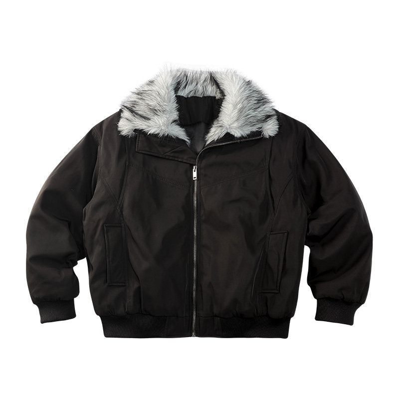 Alpine Fur-Collar Bomber Jacket