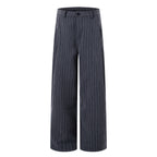 Pinstripe Wide-Leg Trousers
