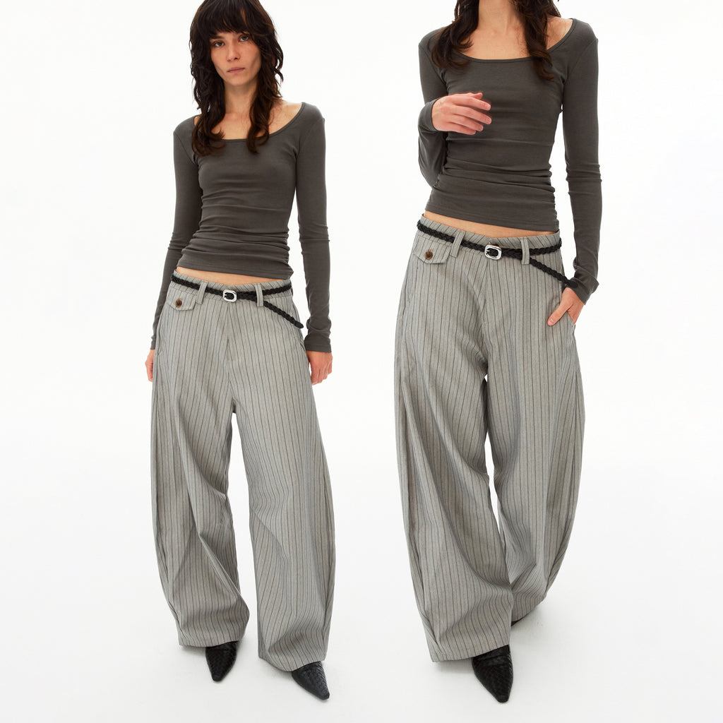 Atelier Striped Wide Leg Trousers