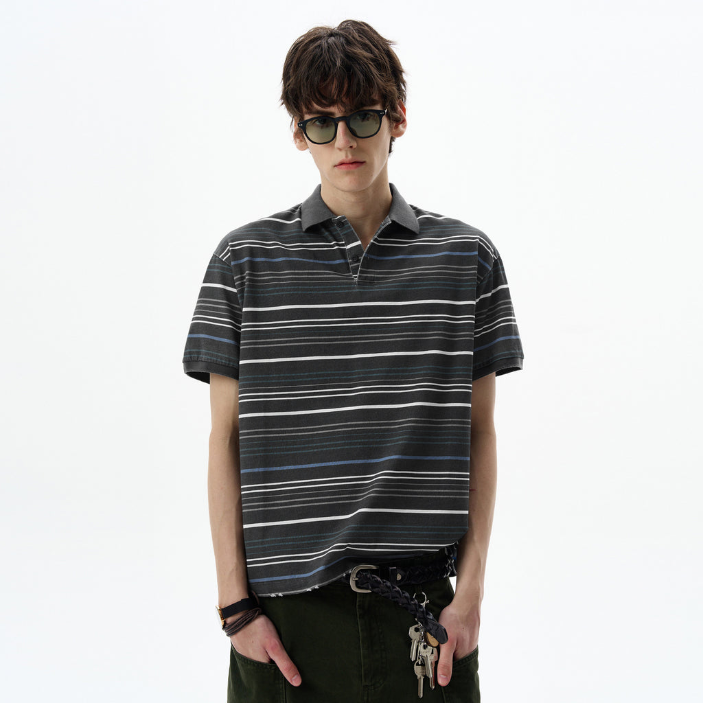Veyric Distressed Polo Tee