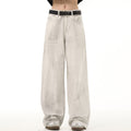 Street Line Washed Drape Wide-Leg Jeans