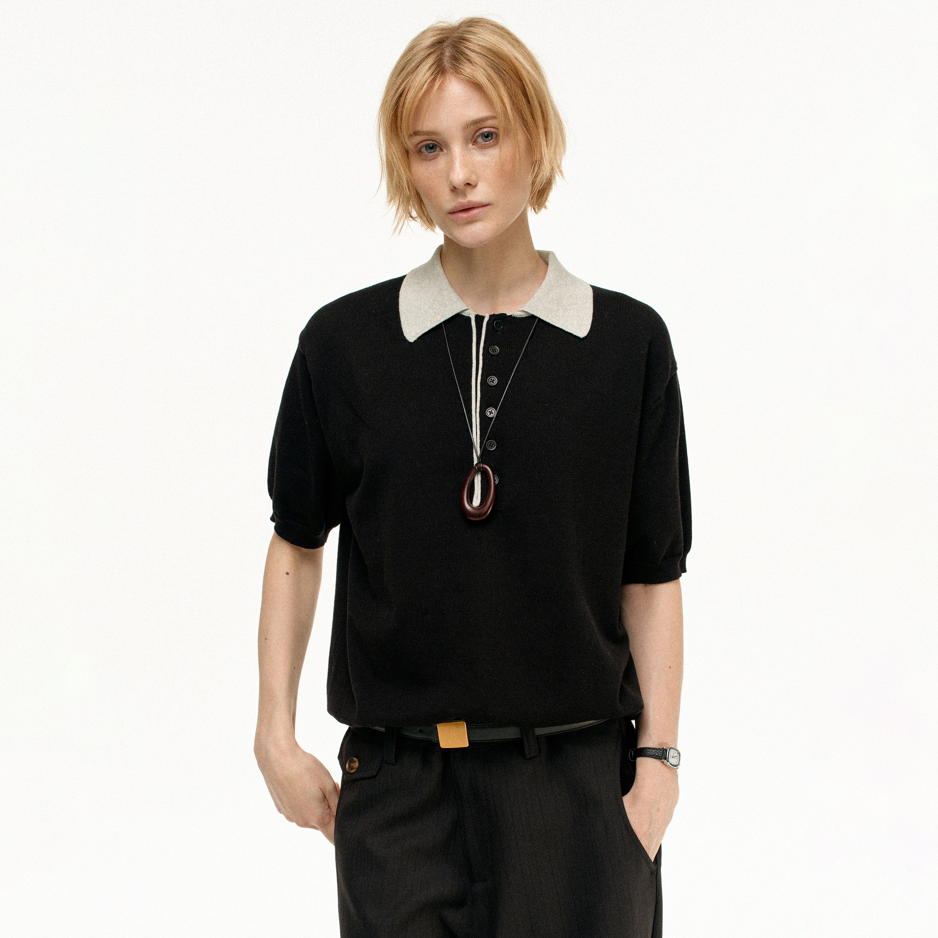 Montero Contrast Knit Polo