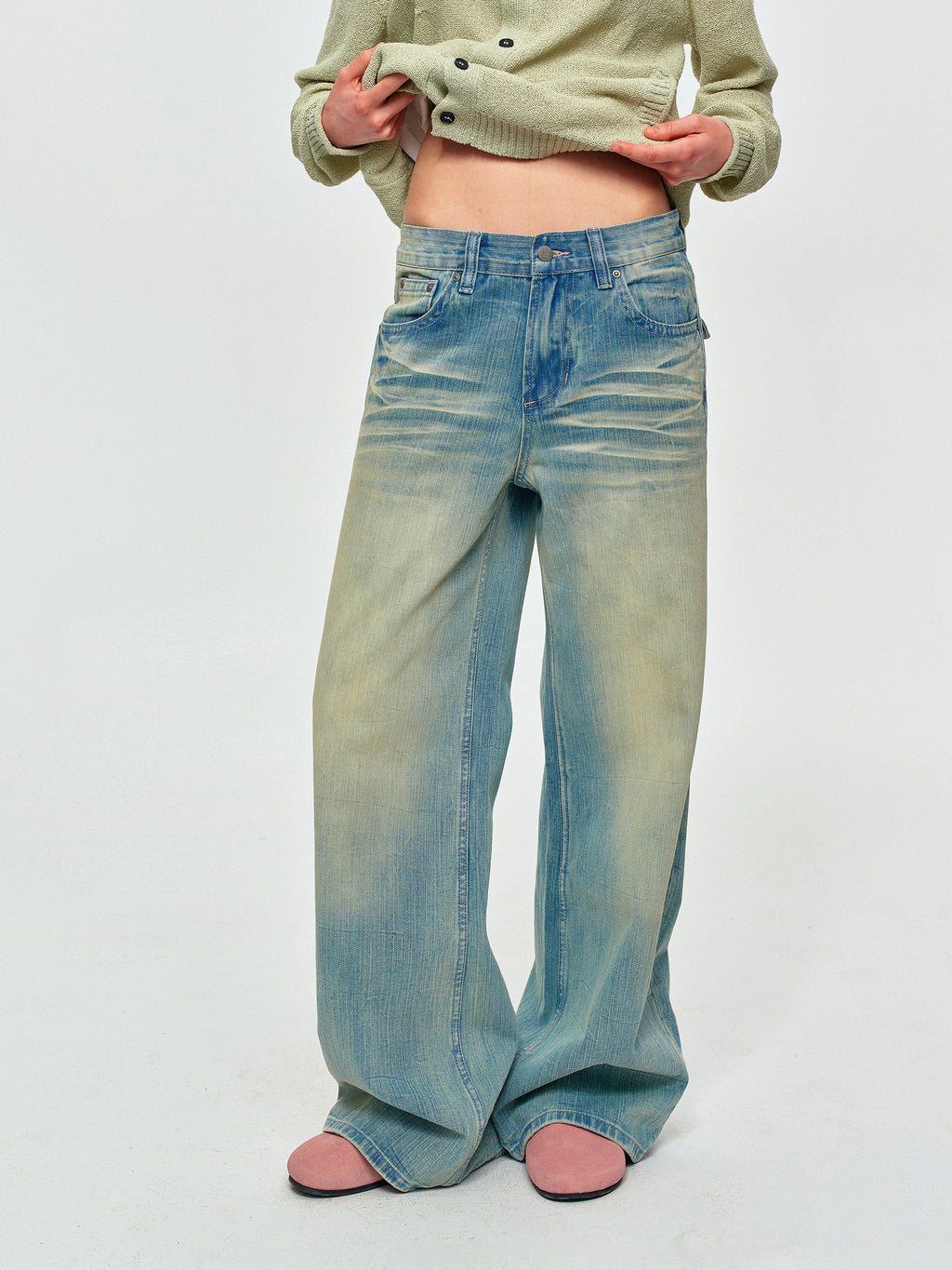 Driftline Slub Wide-Leg Jeans
