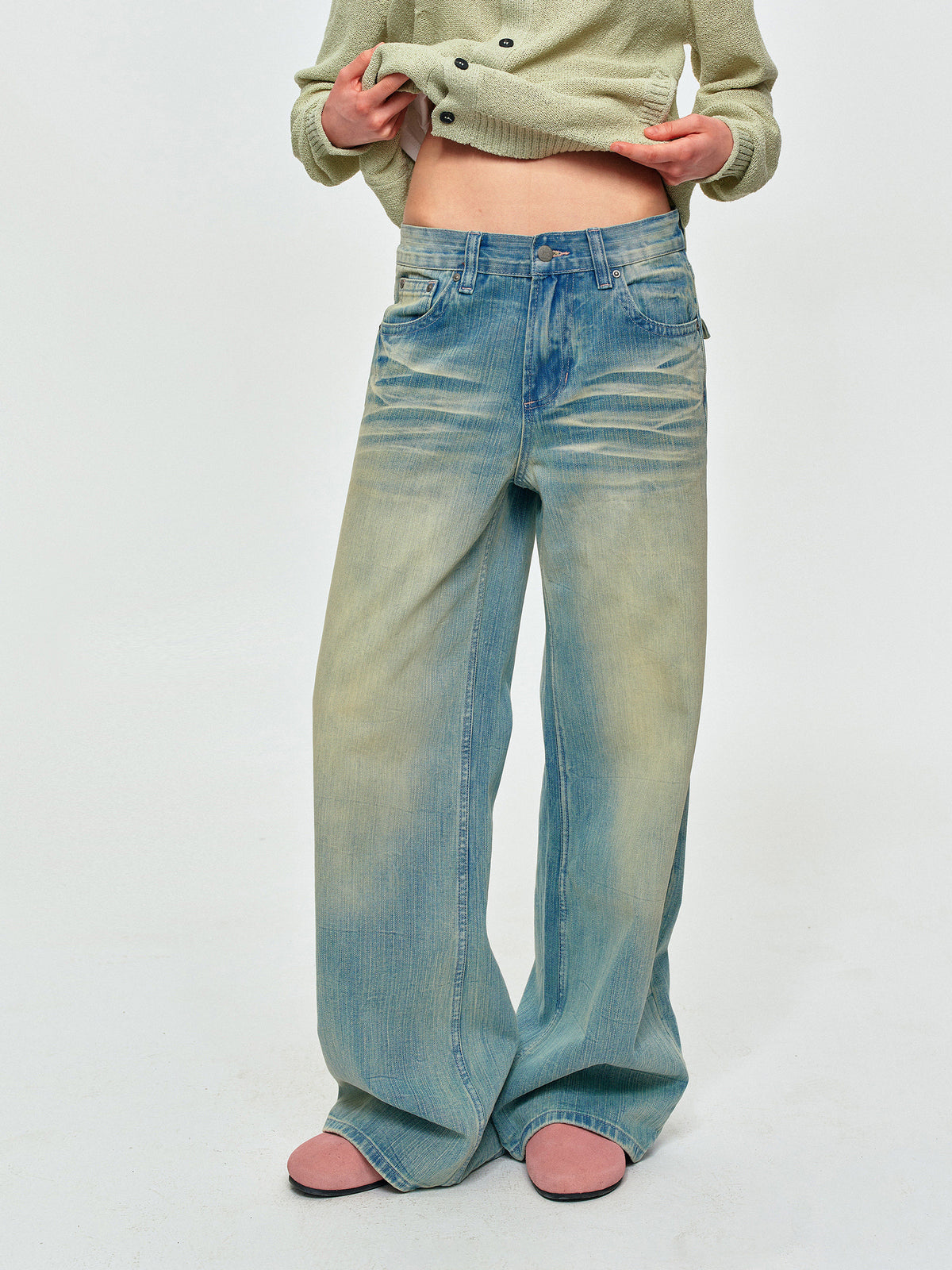 Driftline Slub Wide-Leg Jeans