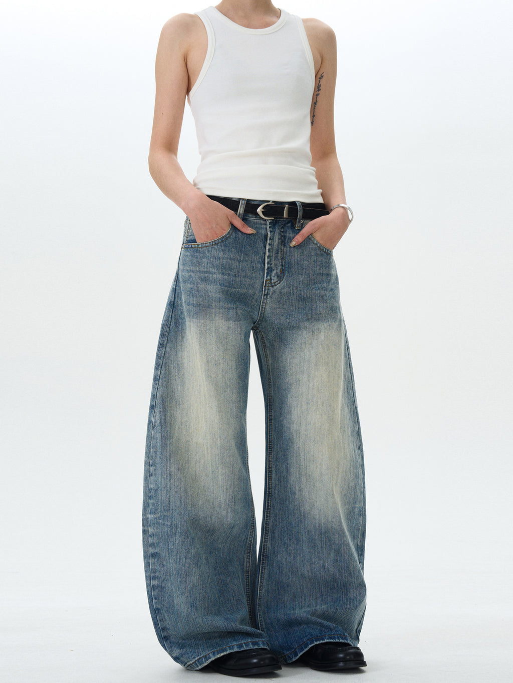 Street Form Washed Straight Denim