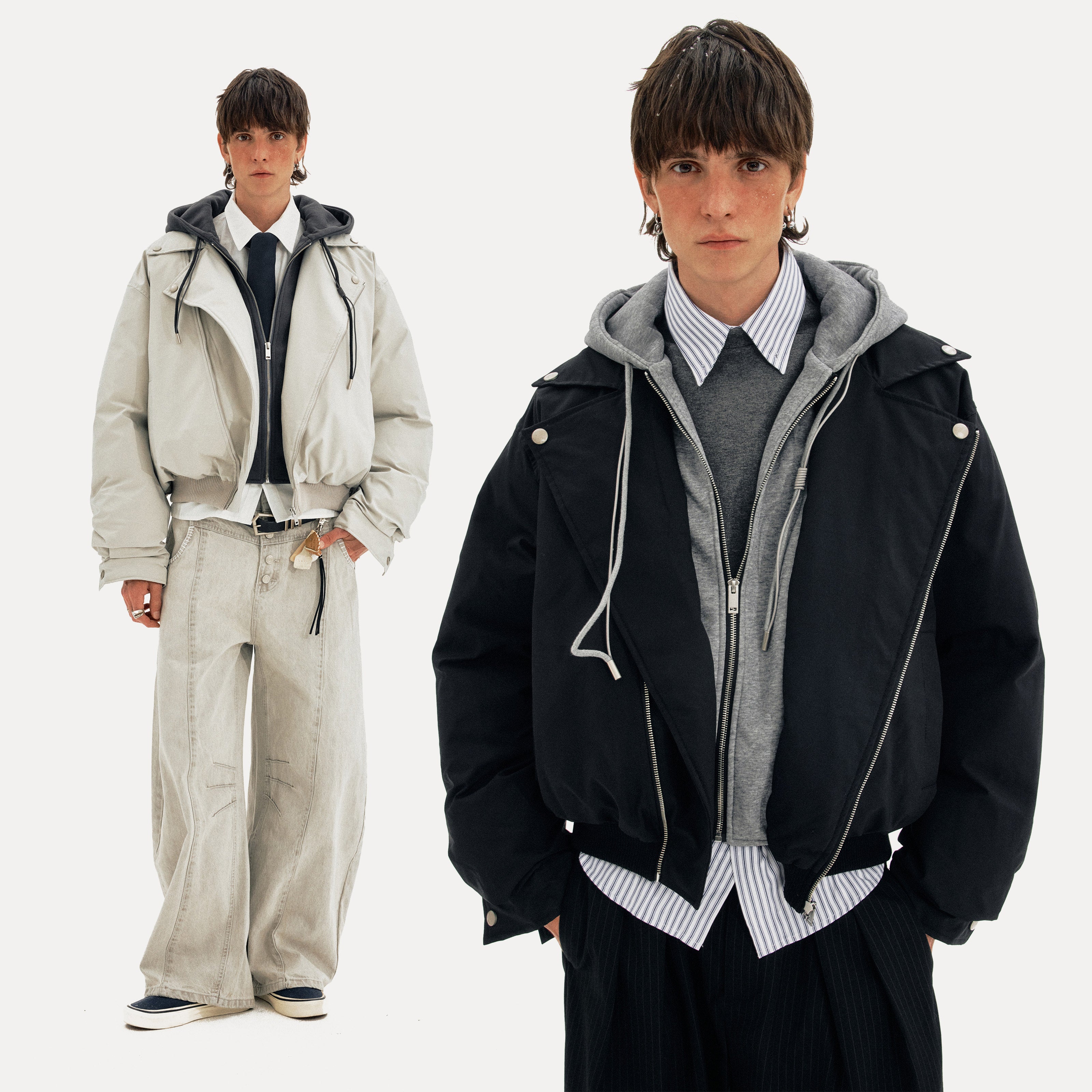 Street Line Layered Hood Jacket