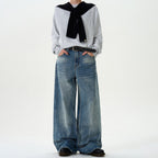 Atelier Distressed Wide Leg Denim
