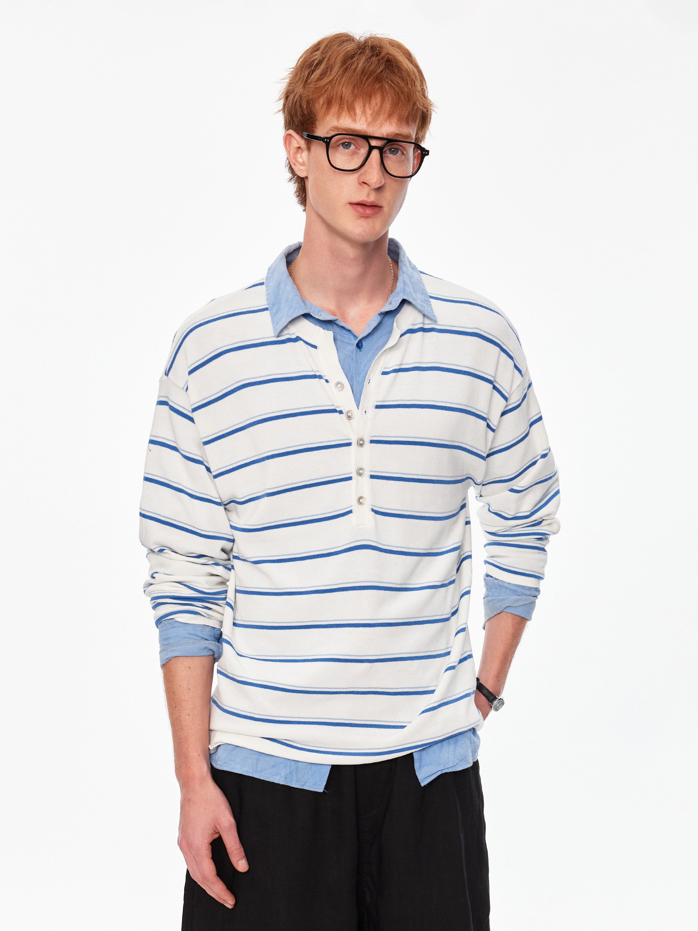 Atelier Striped Knit Polo