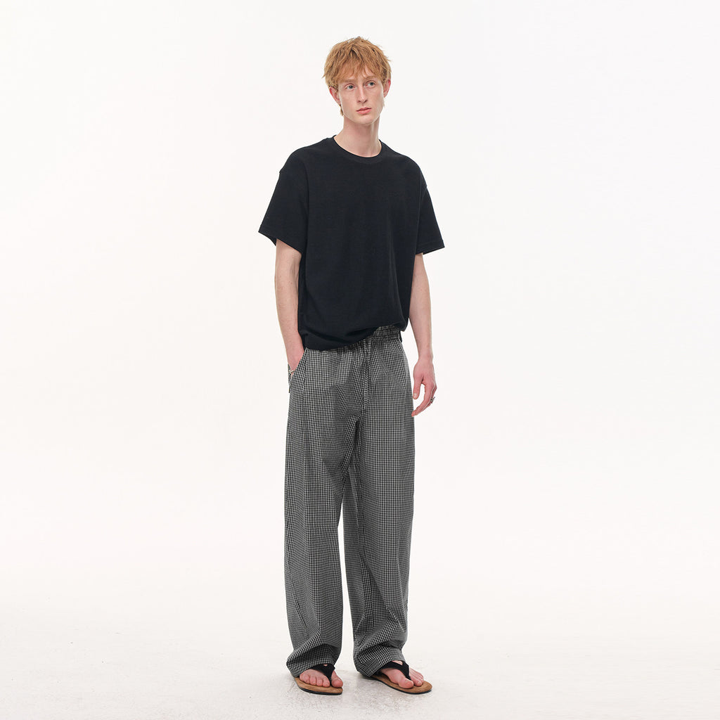 Vanta Pleated Check Trousers