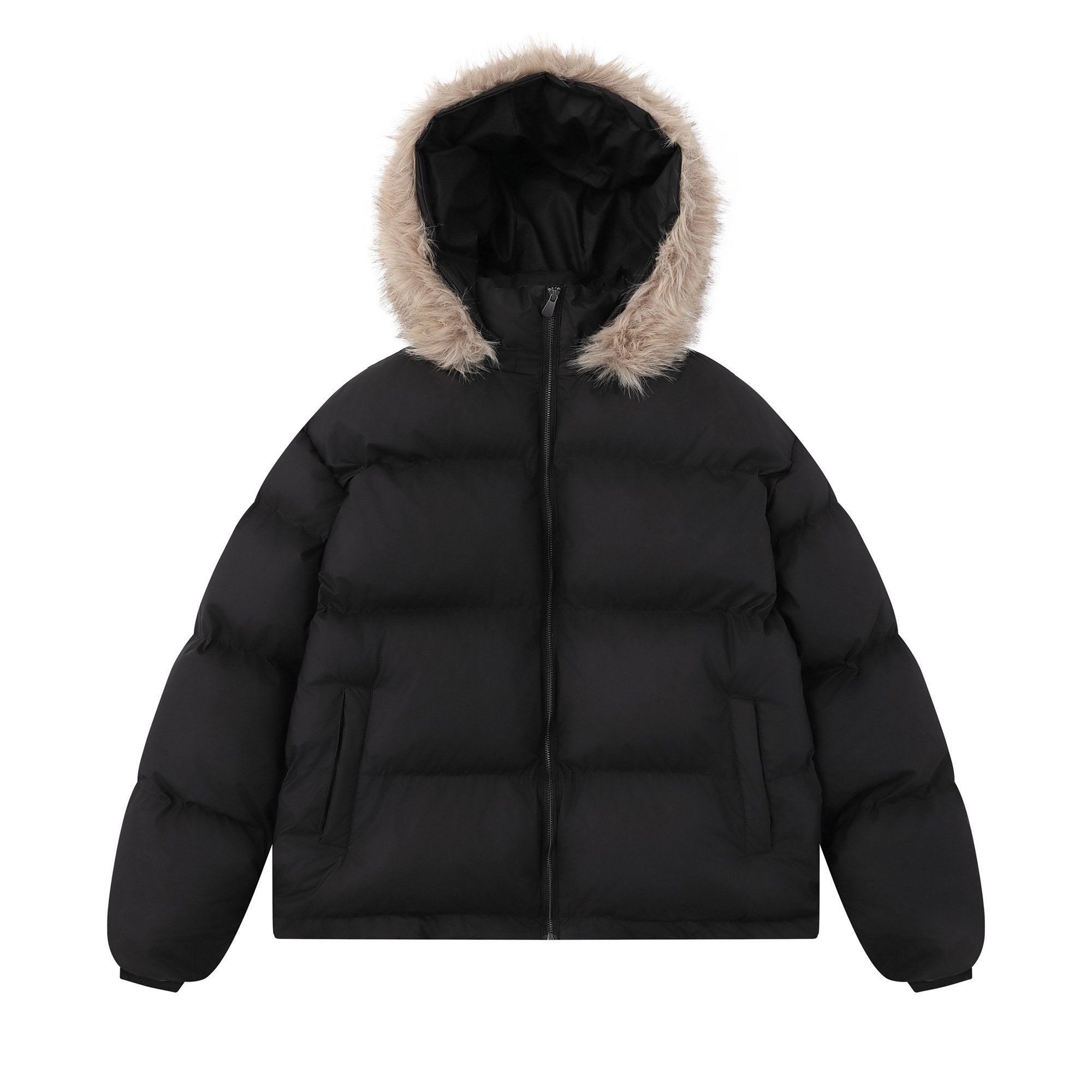 Essentials Line Hooded Fur Trim Puffer