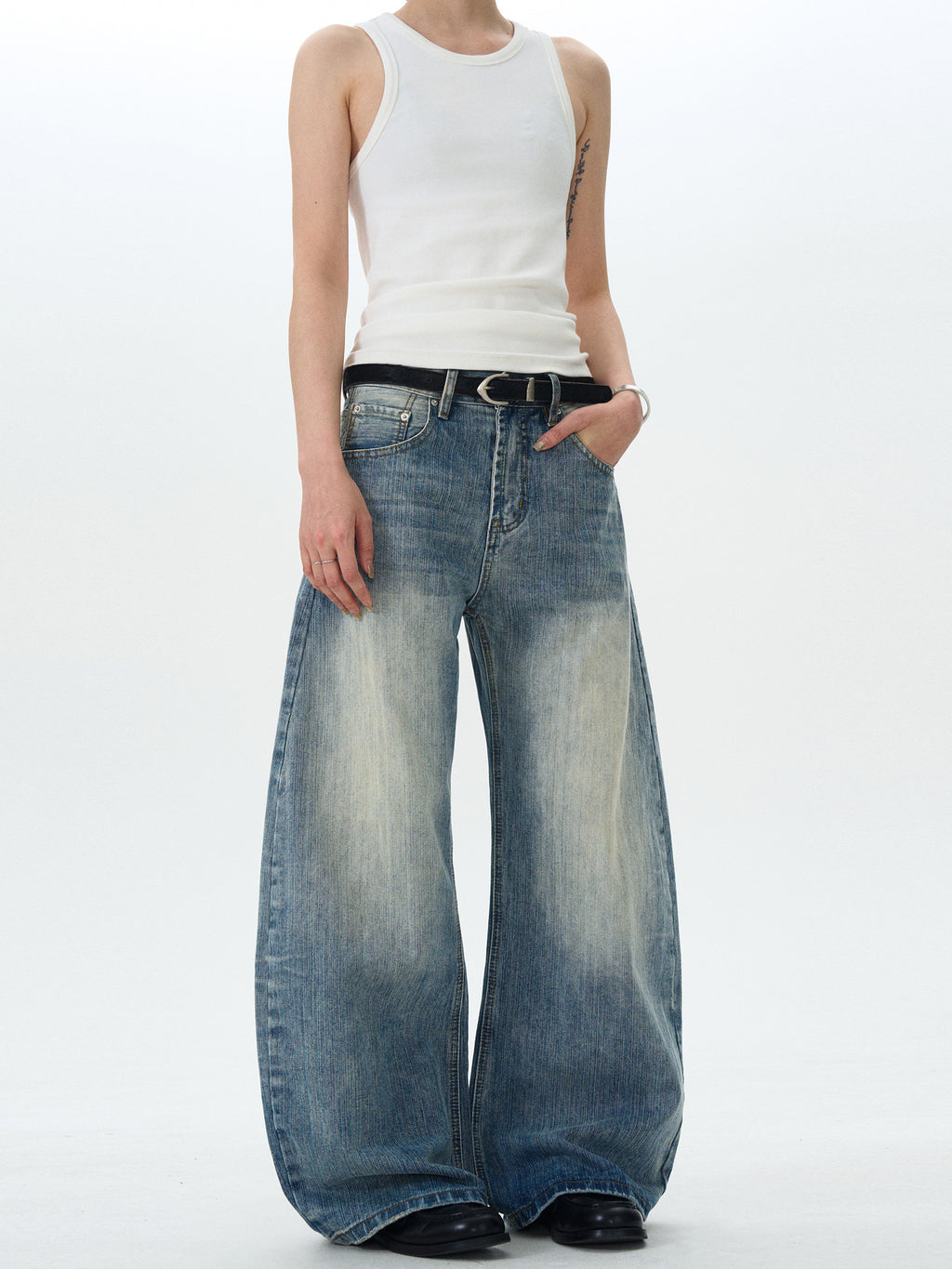 Street Form Washed Straight Denim