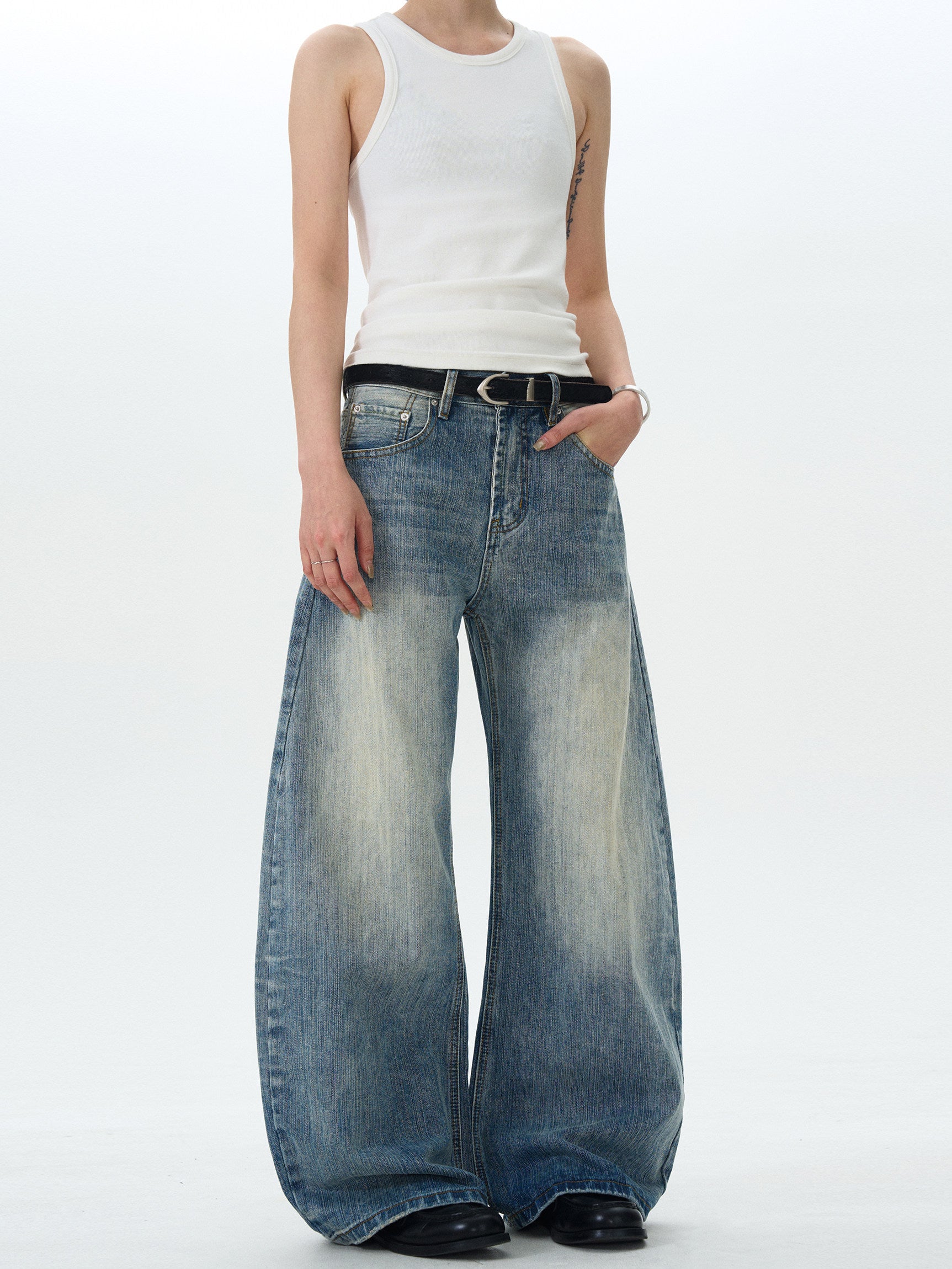 Street Form Washed Straight Denim