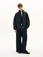 Essentials Line Classic PU Leather Jacket
