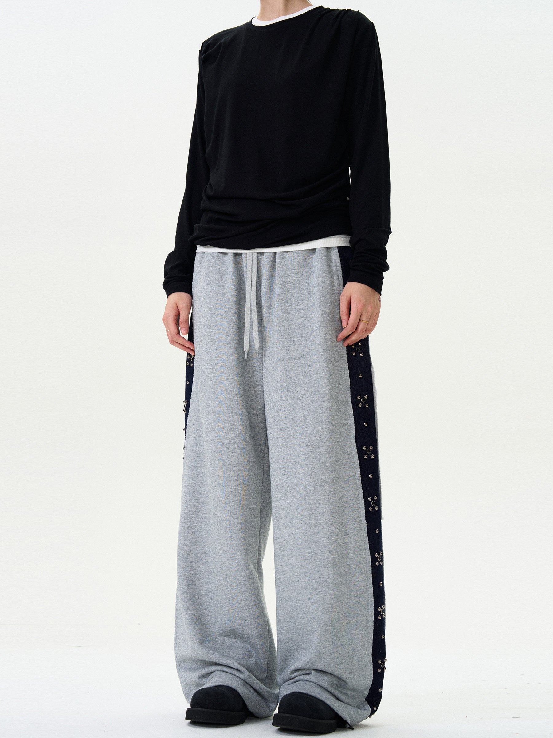 Wide Leg Track Sweatpants