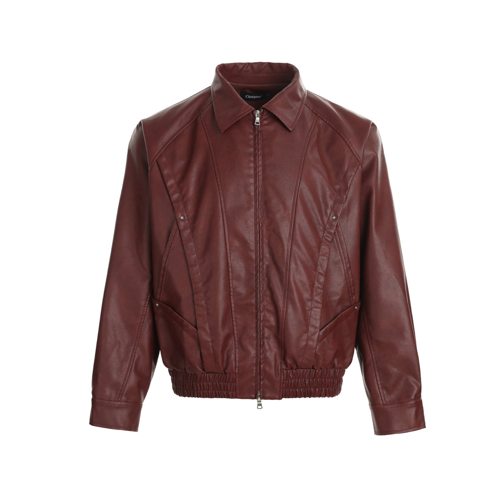 Heritage Line Sculpted Stitch Leather Jacket