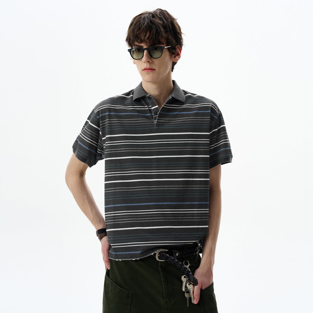 Veyric Distressed Polo Tee