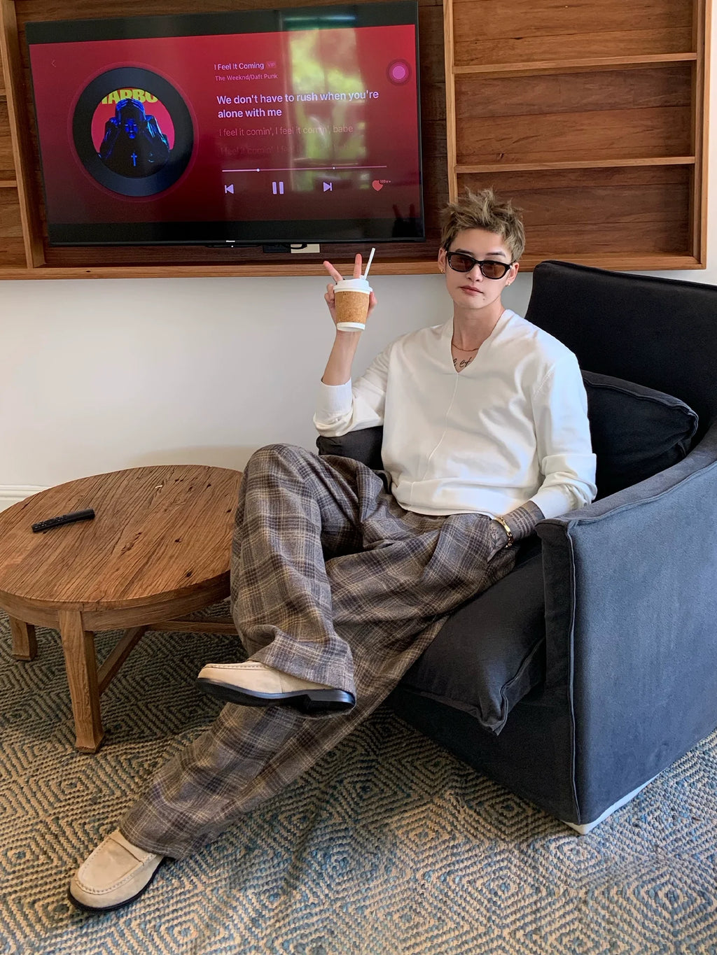 ORIGIN Plaid Wide Pant