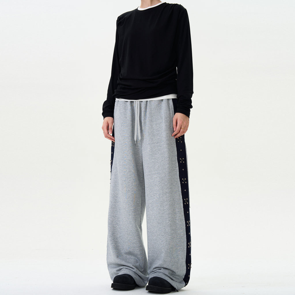Wide Leg Track Sweatpants