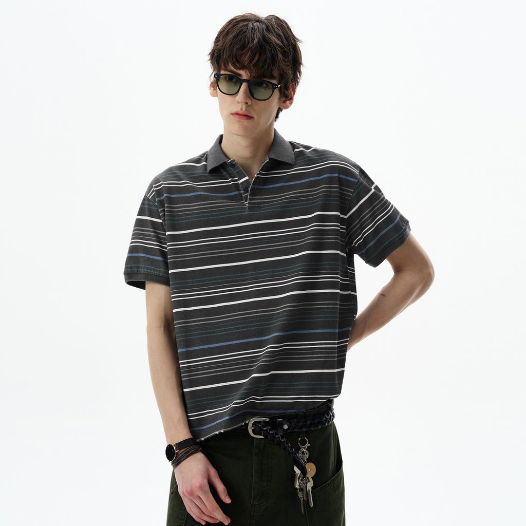Veyric Distressed Polo Tee