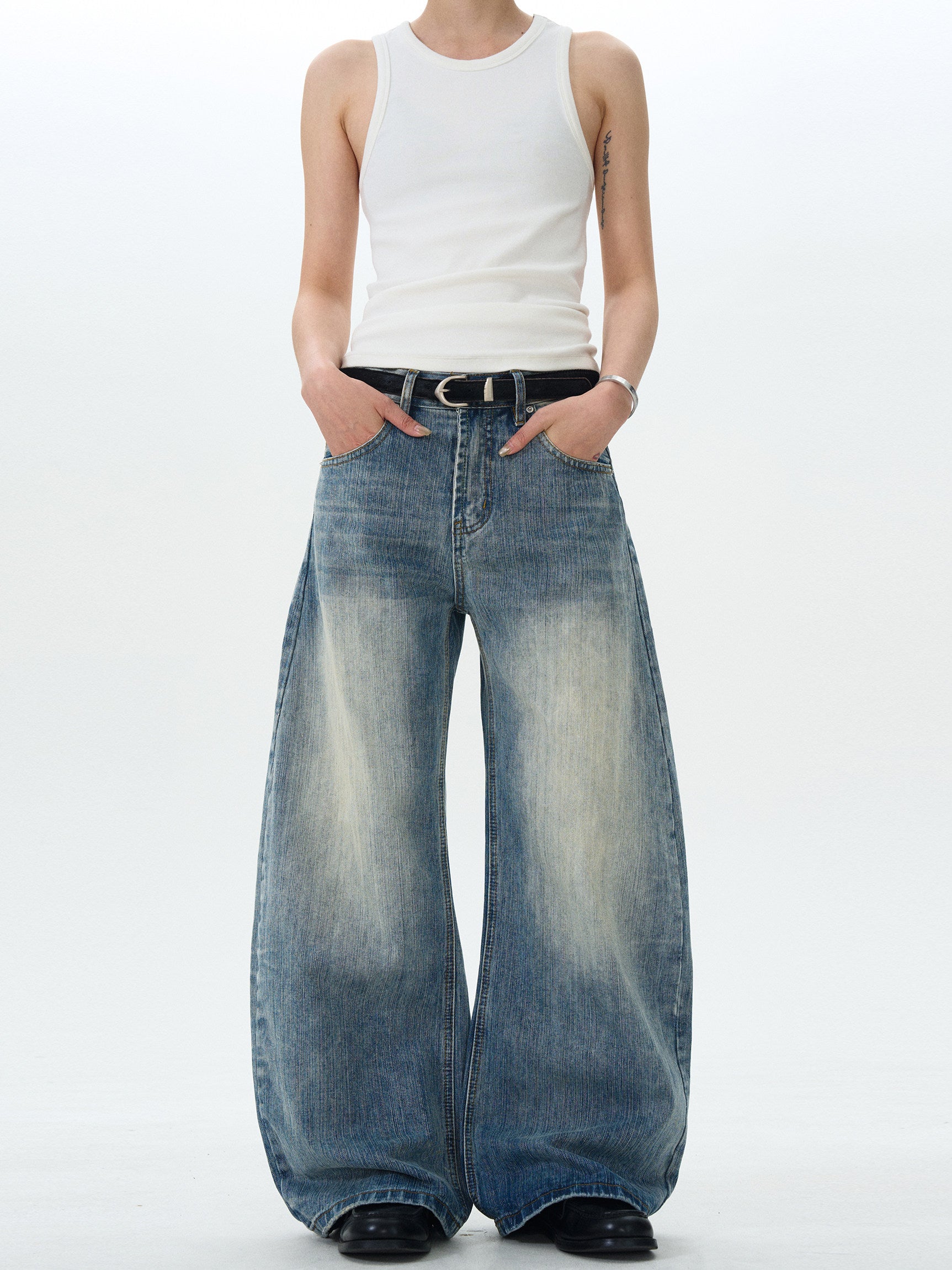 Street Form Washed Straight Denim