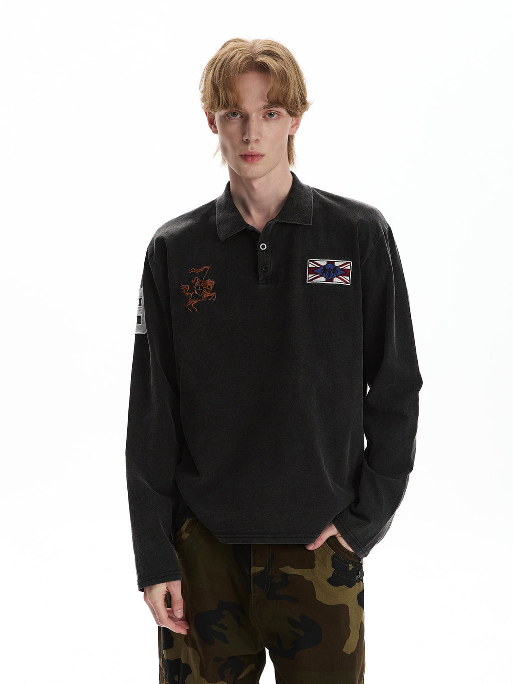 Western Outlaw Long-Sleeve Polo