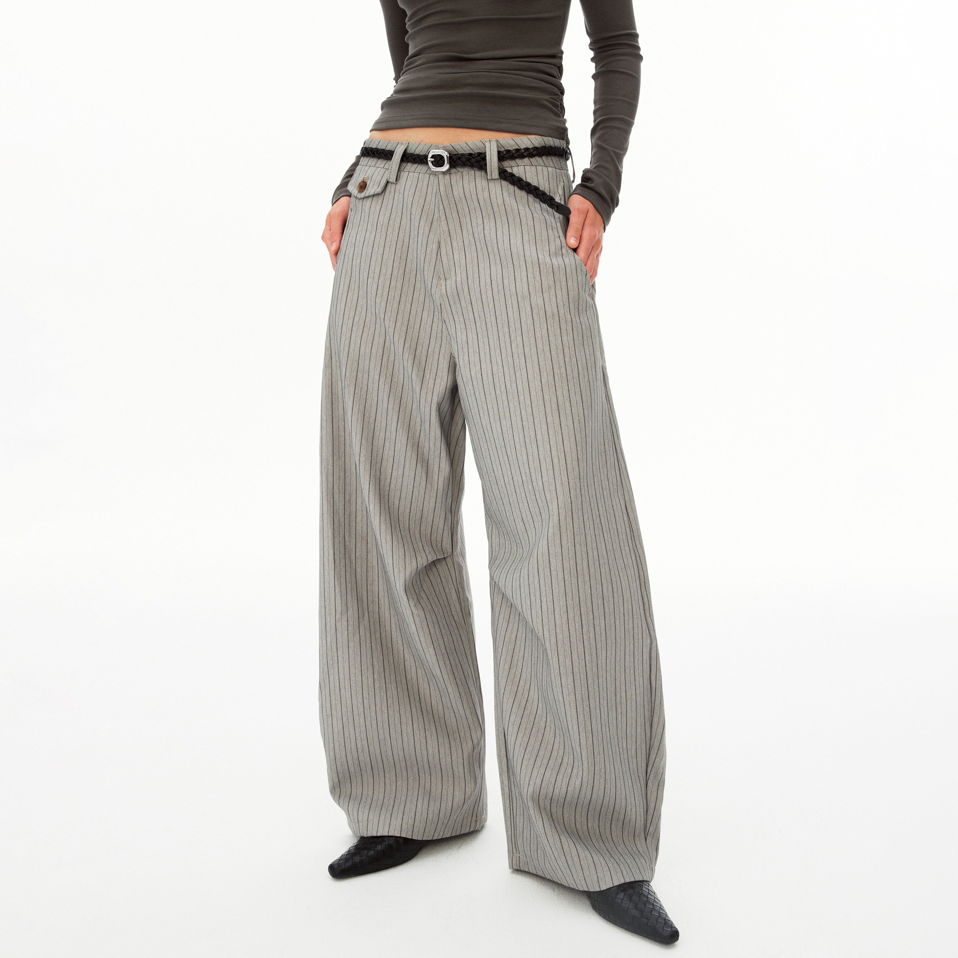 Atelier Striped Wide Leg Trousers