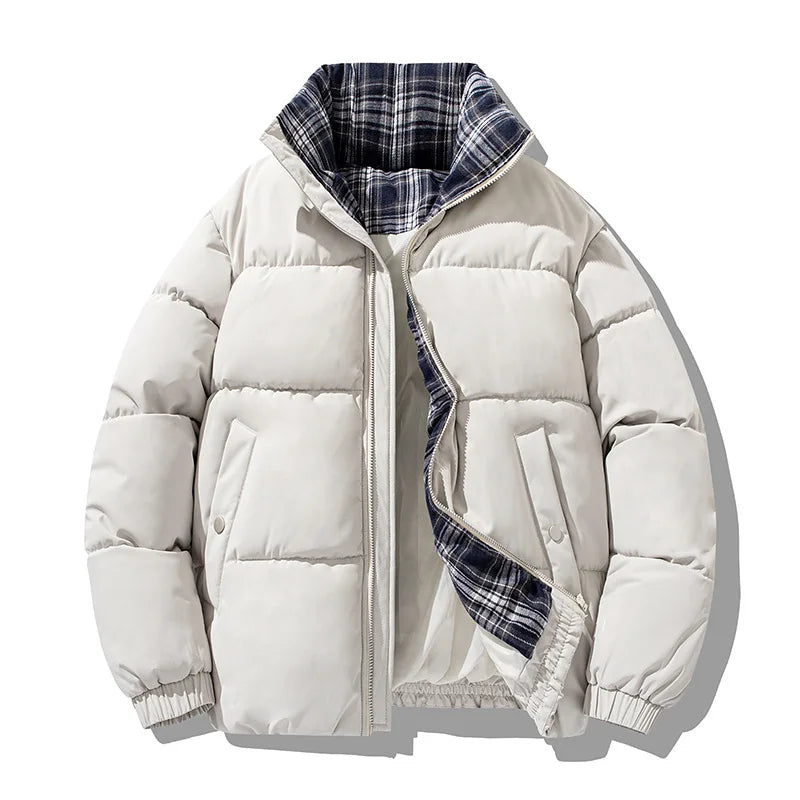 Core Plaid-Lined Puffer Jacket