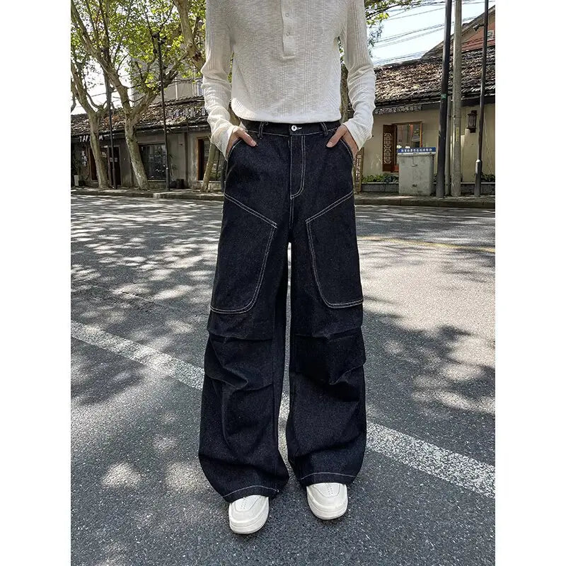 Noir Panel Wide Denim