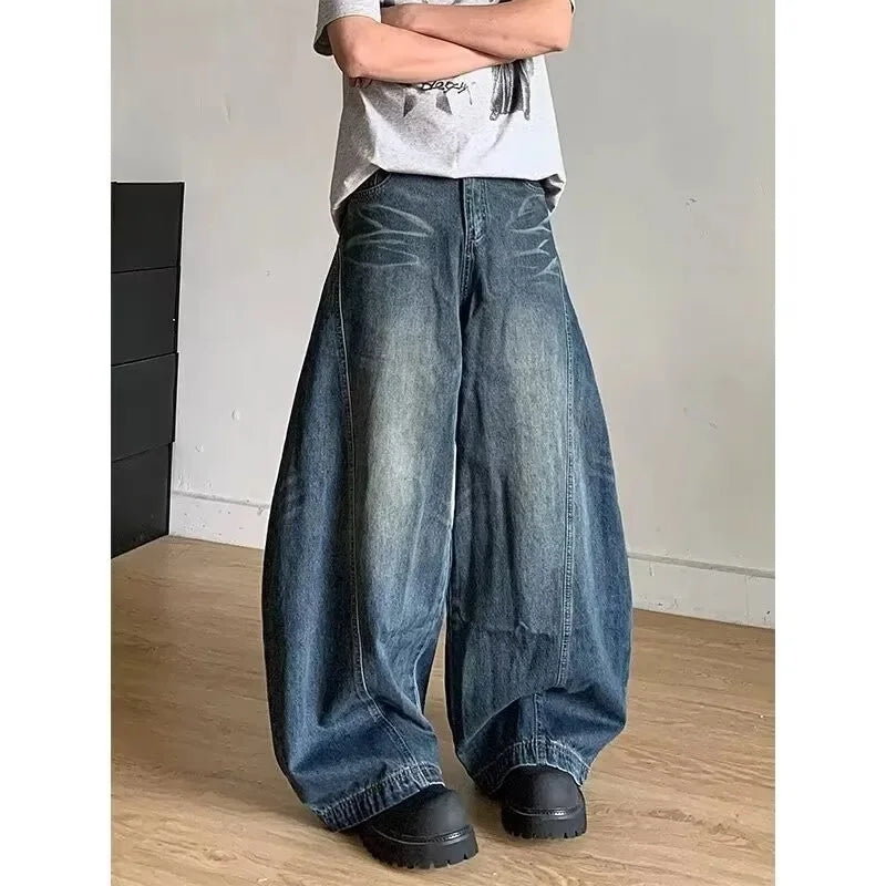 Blade Washed Wide-Leg Jean