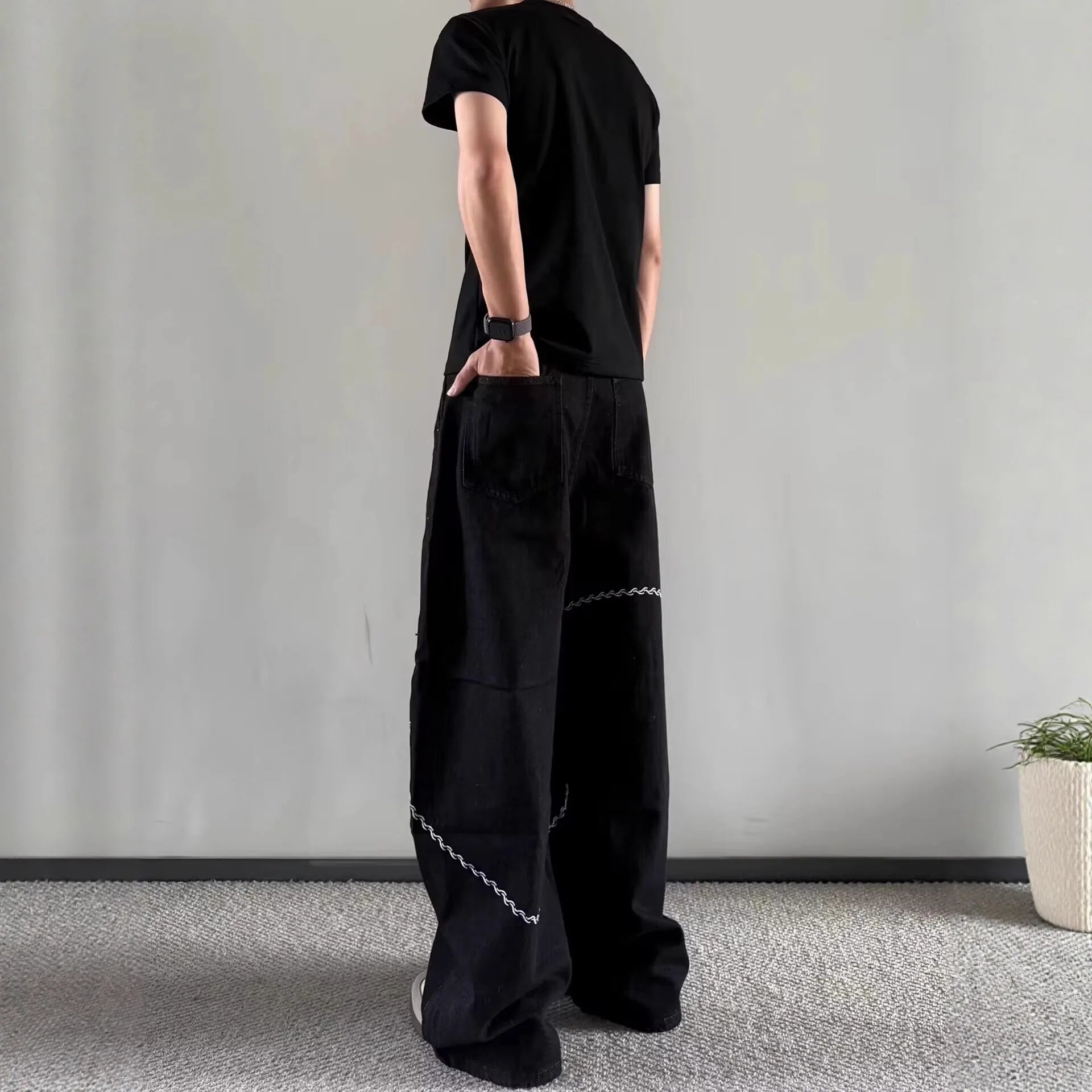 Noir Cutline Wide Pants